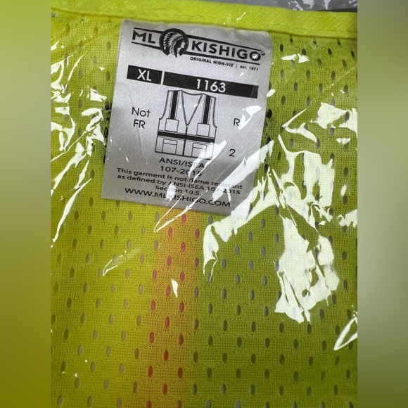 ML Kishigo Solid Front Safety Vest w/ Mesh Back Size XL 1163 - Picture 6 of 6